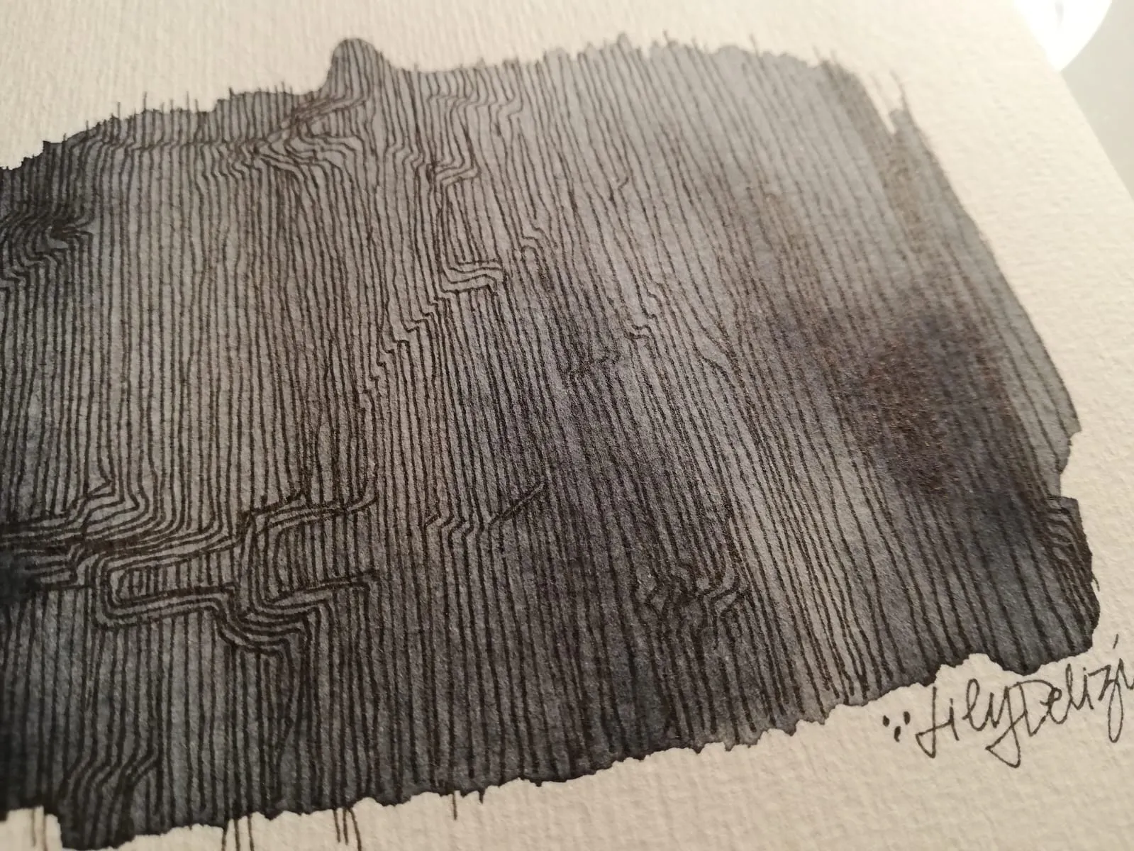 Lines · Ink on paper